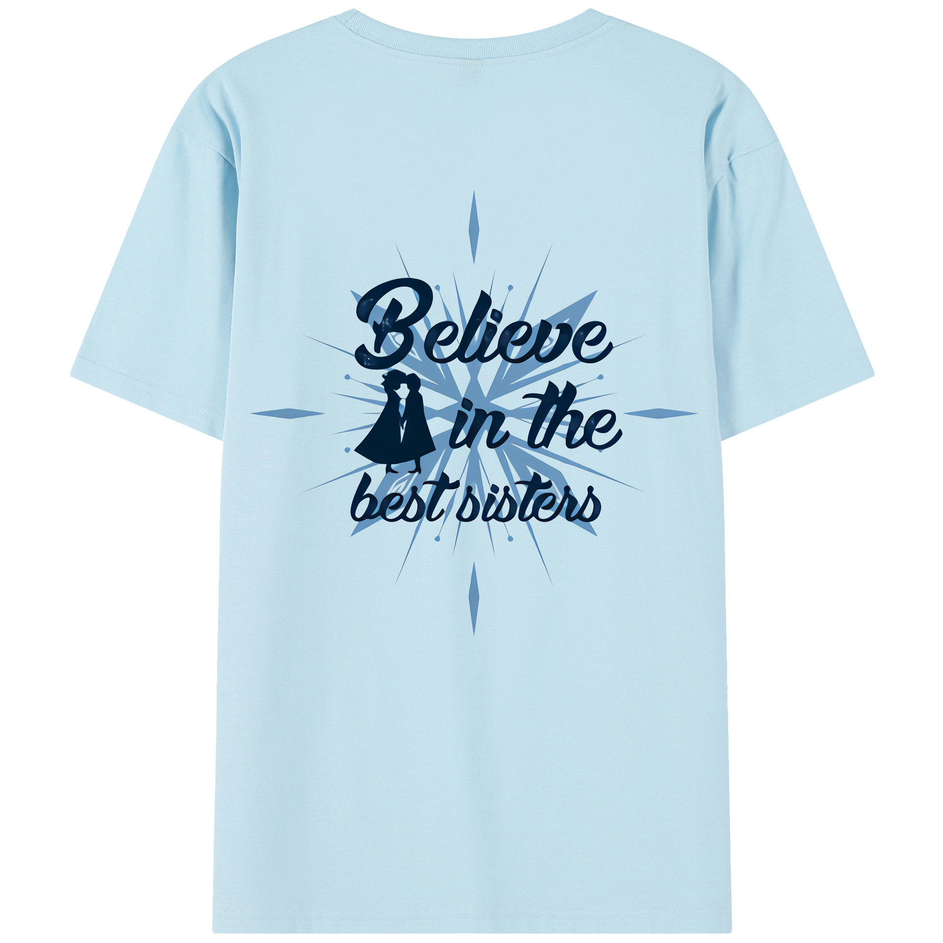 （画像用） アナと雪の女王 アンナ エルサ Frozen Anna Elsa 綿100％半袖Tシャツ（背面プリント）
